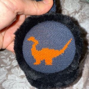 Reptile Orange Dinosaur Earmuff Winter